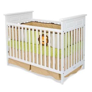 Logan Traditional Matte White Stationary Crib