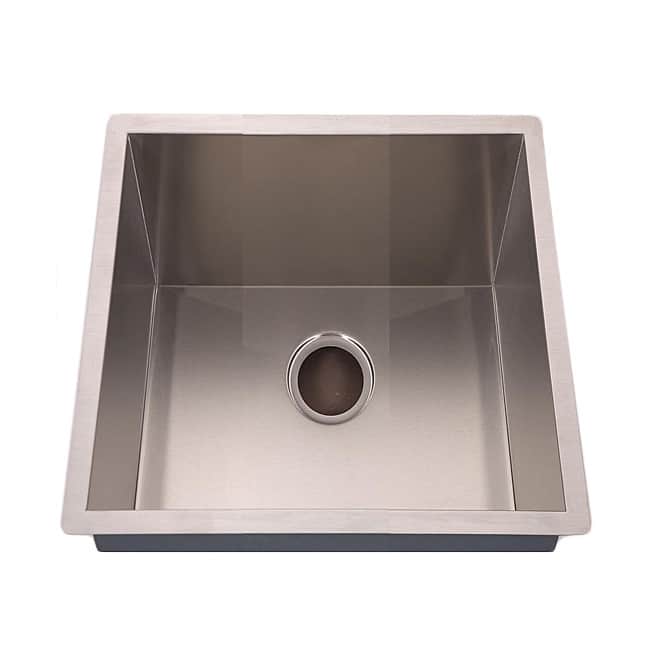 Fine Fixtures Square Handmade Undermount Stainless-Steel Single-Bowl Sink
