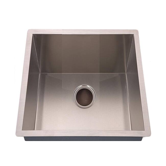 Fine Fixtures Square Handmade Undermount Stainless-Steel Single-Bowl Sink