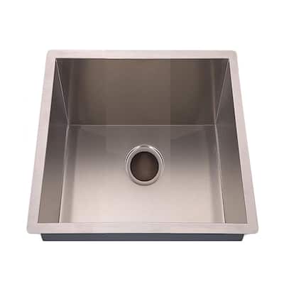 Fine Fixtures Square Handmade Undermount Stainless-Steel Single-Bowl Sink