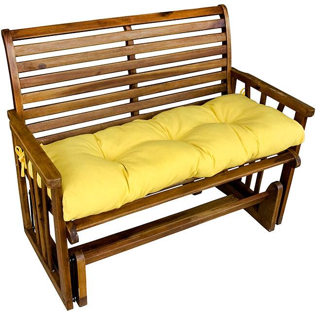 Suncrest Yellow Outdoor Bench Cushion