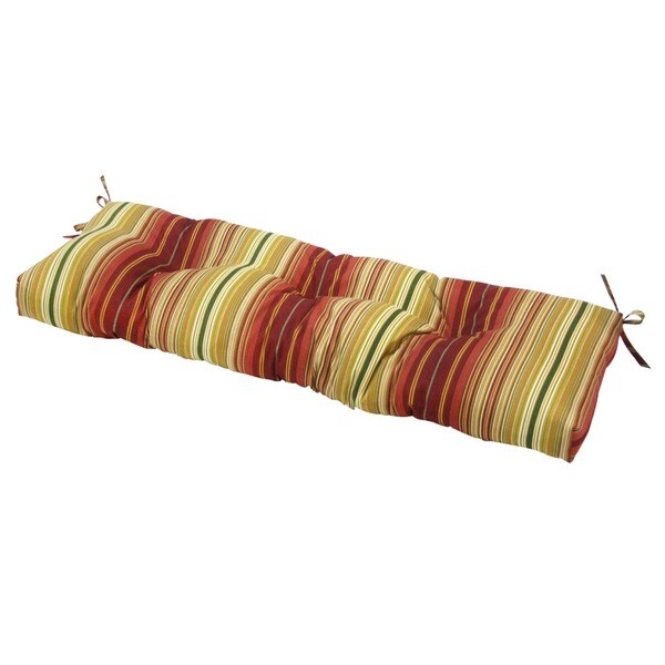 44-inch Outdoor Kinnabari Stripe Swing/ Bench Cushion - 13704395 ...