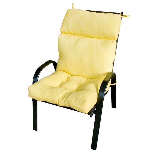 Patio High-back Suncrest Yellow Chair Cushion