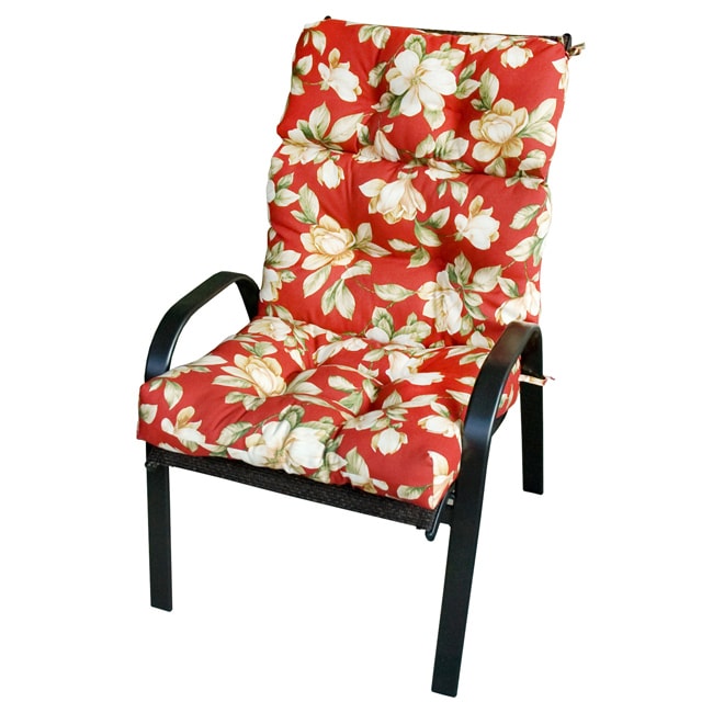 44x22 inch 3 section Outdoor Roma Floral High Back Chair Cushion