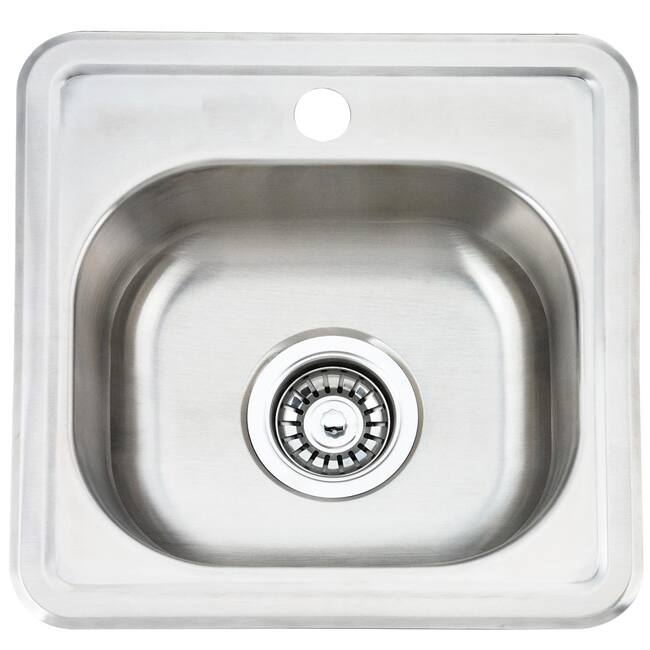 Fine Fixtures Top Mount Stainless Steel Single Bowl