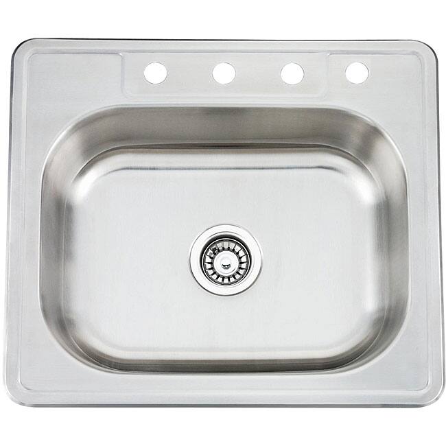 Fine Fixtures Topmount Stainless Steel Single Bowl Sink