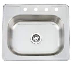 Fine Fixtures Topmount Stainless Steel Single Bowl Sink
