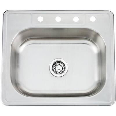 Fine Fixtures Topmount Stainless Steel Single Bowl Sink