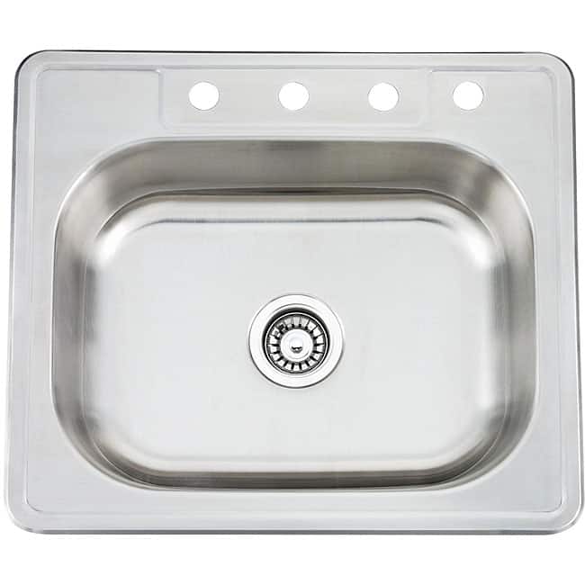 Fine Fixtures Topmount Stainless Steel Single Bowl Sink