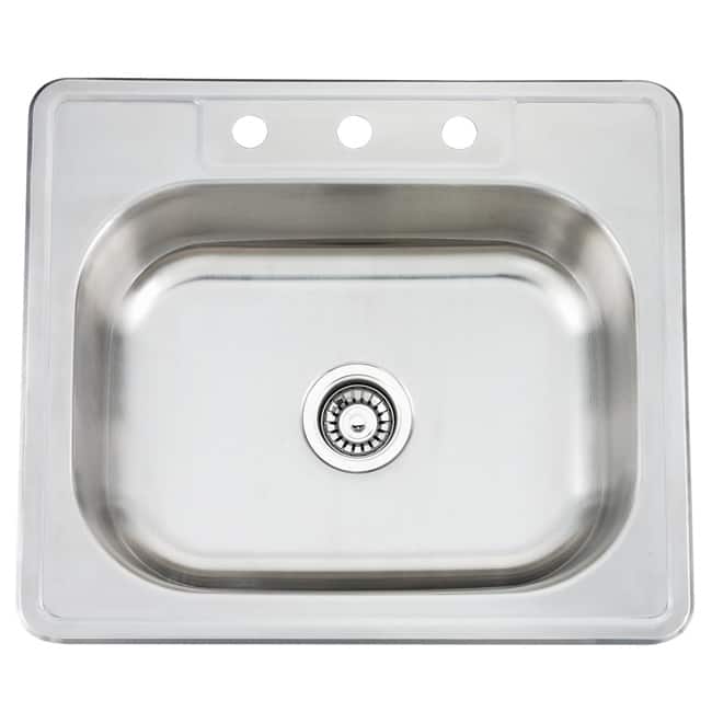 Fine Fixtures Topmount Stainless Steel Single Bowl Sink