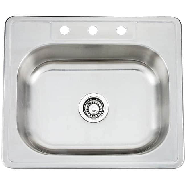 Fine Fixtures Topmount Stainless Steel Single Bowl Sink