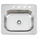 preview thumbnail 2 of 0, Fine Fixtures Topmount Stainless Steel Single Bowl Sink