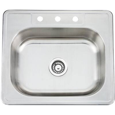 Fine Fixtures Topmount Stainless Steel Single Bowl Sink