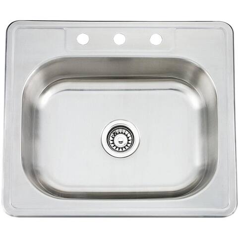 Fine Fixtures Topmount Stainless Steel Single Bowl Sink
