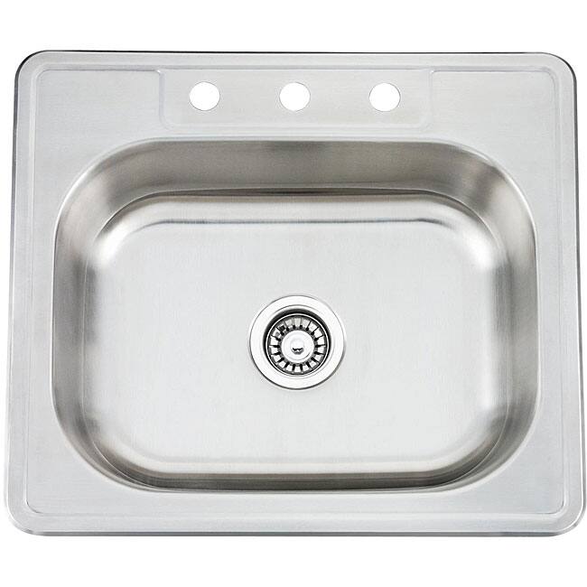 Fine Fixtures Topmount Stainless Steel Single Bowl Sink