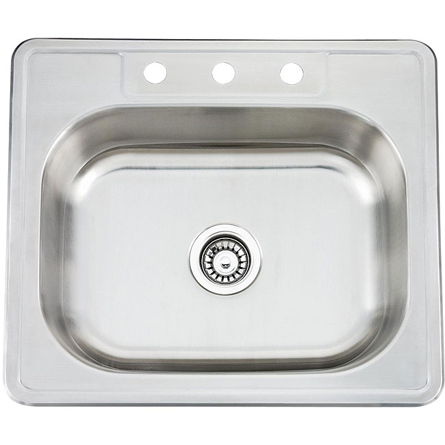 Fine Fixtures Topmount Stainless Steel Single Bowl Sink