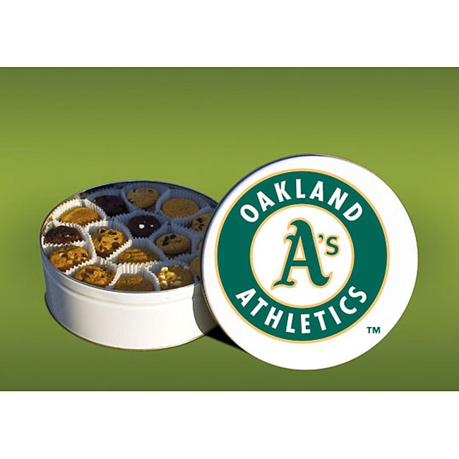 Mrs. Fields Oakland As 96 Nibbler Cookies Tin