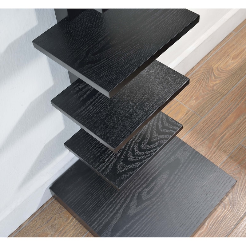 Spine Standing Black Book Shelves