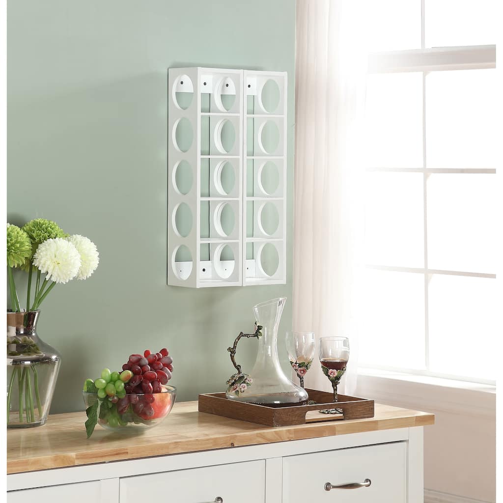 White Rutherford Wine Racks (Set of 2)