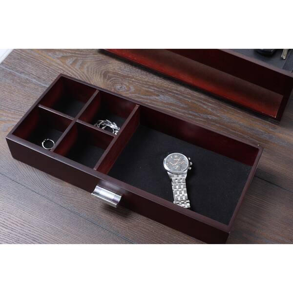 Shop Monarch Rich Mahogany Dresser Valet Free Shipping Today