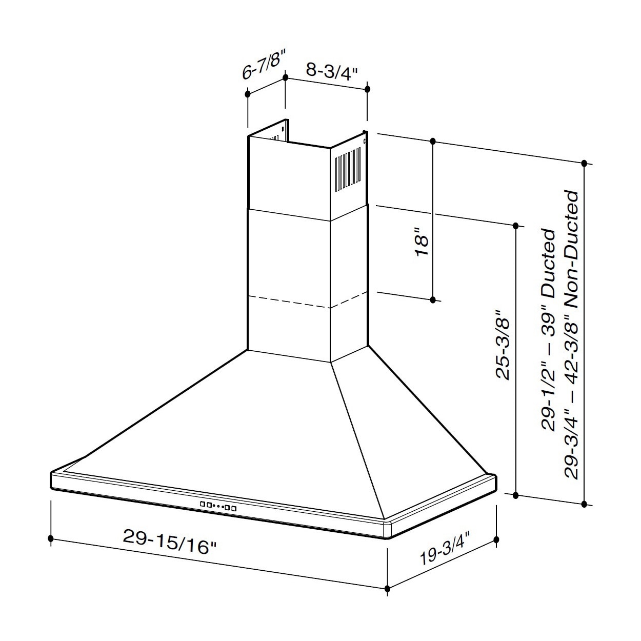 EW5830SS Broan Broan® 30-Inch Convertible Canopy Wall-Mount Range Hood w/  Heat Sentry®, 500 CFM, Stainless Steel STAINLESS STEEL - Hahn Appliance  Warehouse