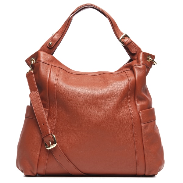 Presa Kennington Oversized Chestnut Leather Hobo Bag