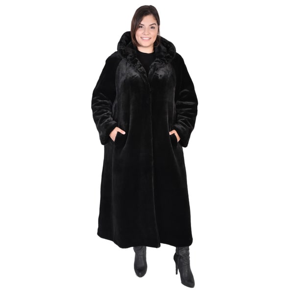 Nuage Womens Oversize Beaver Faux Fur Coat - 13704877 - Overstock.com ...
