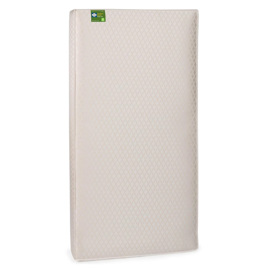Sealy Soybean Plush Foam-core Crib Mattress with Waterproof Cover - Gold
