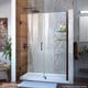 preview thumbnail 5 of 45, DreamLine Unidoor 51-52 in. W x 72 in. H Frameless Hinged Shower Door with Shelves - 51" - 52" W