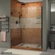 preview thumbnail 7 of 45, DreamLine Unidoor 47-48 in. W x 72 in. H Frameless Hinged Shower Door with Shelves - 47" - 48" W - 47" - 48" W 48 in. W x 72 in. H - Satin - 40-49 Inches