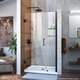 preview thumbnail 38 of 42, DreamLine Unidoor 39-40 in. W x 72 in. H Frameless Hinged Shower Door with Shelves - 39" - 40" W