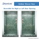preview thumbnail 17 of 42, DreamLine Unidoor 39-40 in. W x 72 in. H Frameless Hinged Shower Door with Shelves - 39" - 40" W
