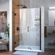preview thumbnail 29 of 45, DreamLine Unidoor 41-42 in. W x 72 in. H Frameless Hinged Shower Door with Shelves - 41" - 42" W 42 in. W x 72 in. H - Satin