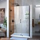 preview thumbnail 8 of 45, DreamLine Unidoor 41-42 in. W x 72 in. H Frameless Hinged Shower Door with Shelves - 41" - 42" W