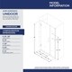 preview thumbnail 3 of 44, DreamLine Unidoor 35-36 in. W x 72 in. H Frameless Hinged Shower Door with Shelves - 35" - 36" W