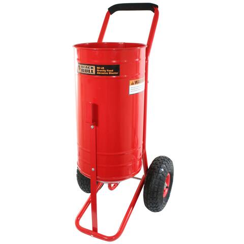 Black Bull 90 Lb Gravity Feed Abrasive Blaster - Red
