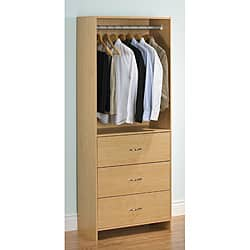 Shop Akadahome 3 Drawer Wardrobe Closet Tower Free Shipping