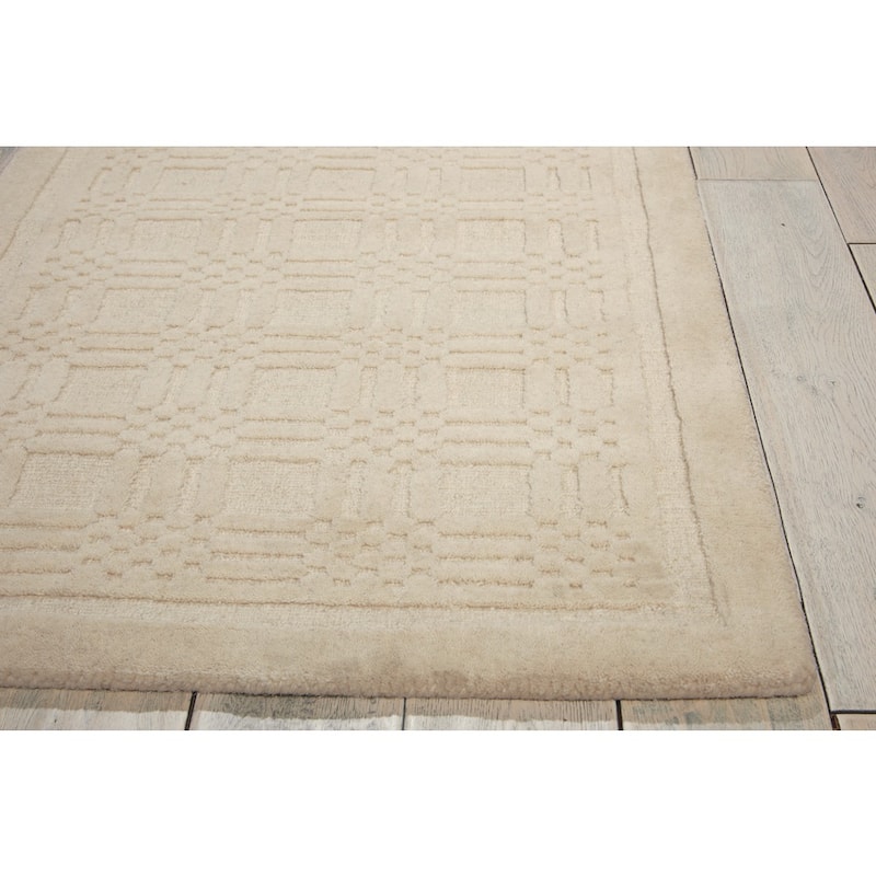 Nourison Westport Solid Border Hand-tufted Wool Area Rug