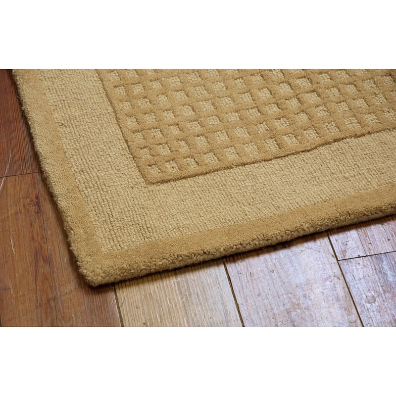 Nourison Westport Solid Border Hand-tufted Wool Area Rug