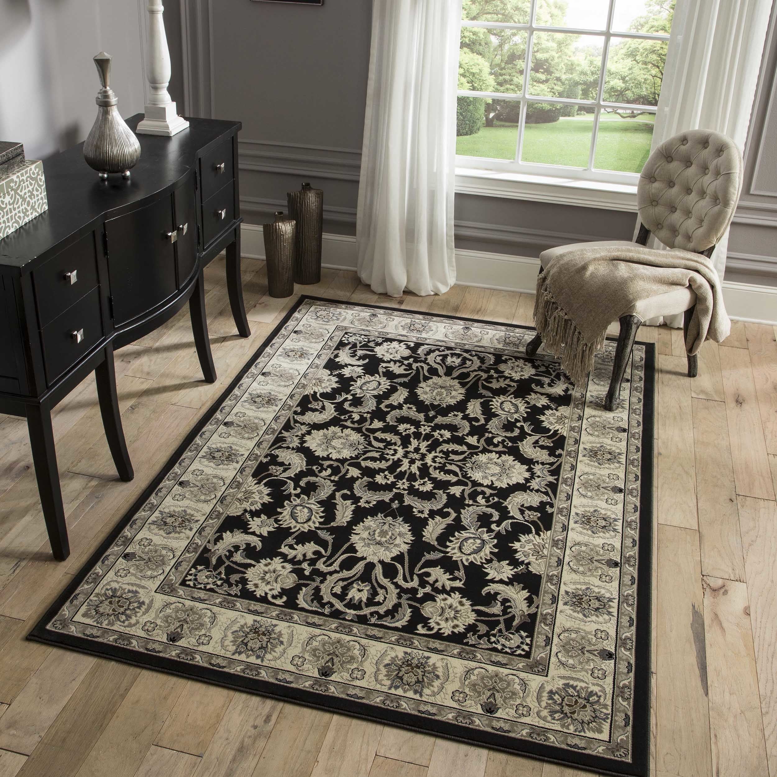 Westminster Traditional Black Rug (910 X 136)