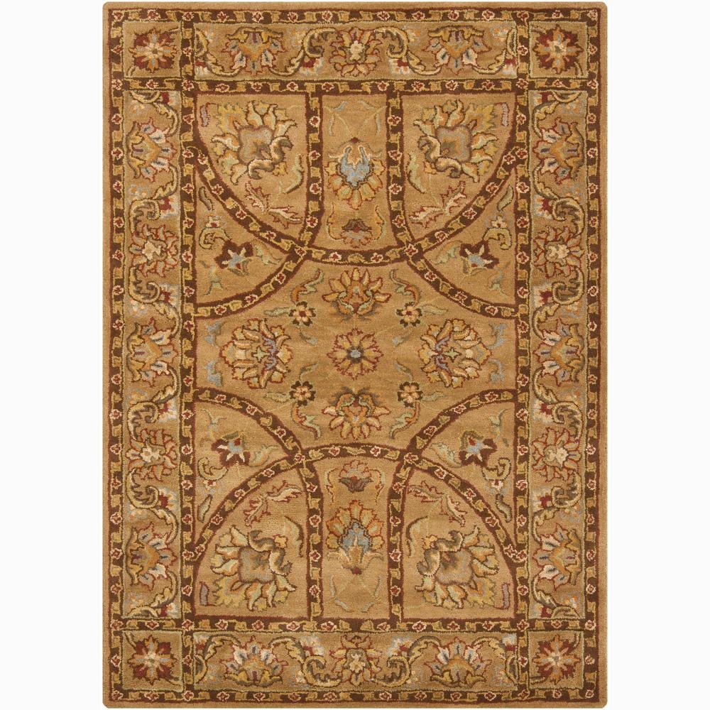 Mandara Hand tufted Oriental Brown Wool Rug (7 X 10)