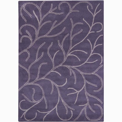 Artist's Loom Hand-tufted Transitional Floral Wool Rug (5'x7') - 5'x7'