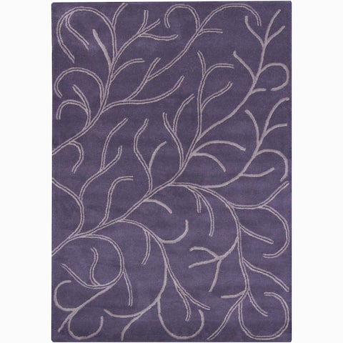 Artist's Loom Hand-tufted Transitional Floral Wool Rug (7'x10') - 7' x 10'