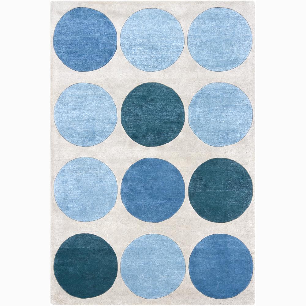 Hand tufted Mandara Circles Wool Rug (8 X 11)