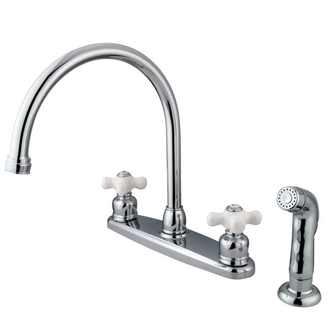 Kingston Brass Vintage Chrome Kitchen Faucet and Sprayer