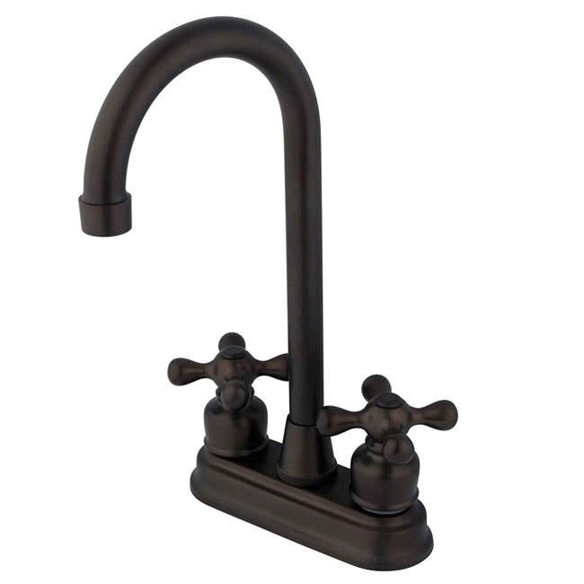 Kingston Brass Oil Rubbed Bronze Double-handle Bar Faucet