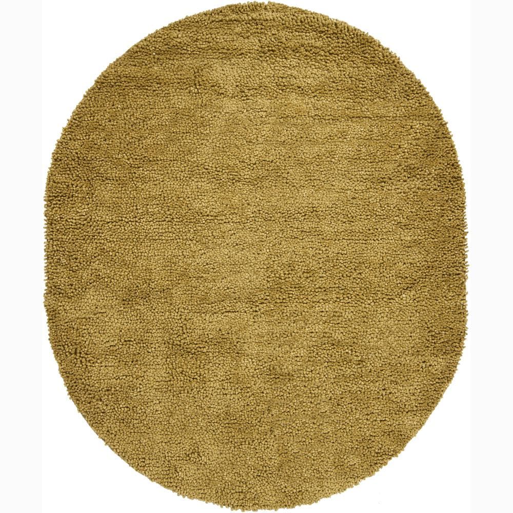 Handwoven Mandara Round New Zealand Wool Shag Rug (76 X 9)