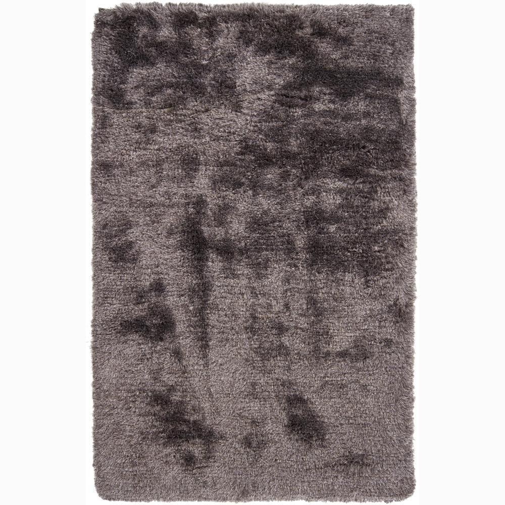 Handwoven Silver gray Mandara Shag Rug (5 X 76)