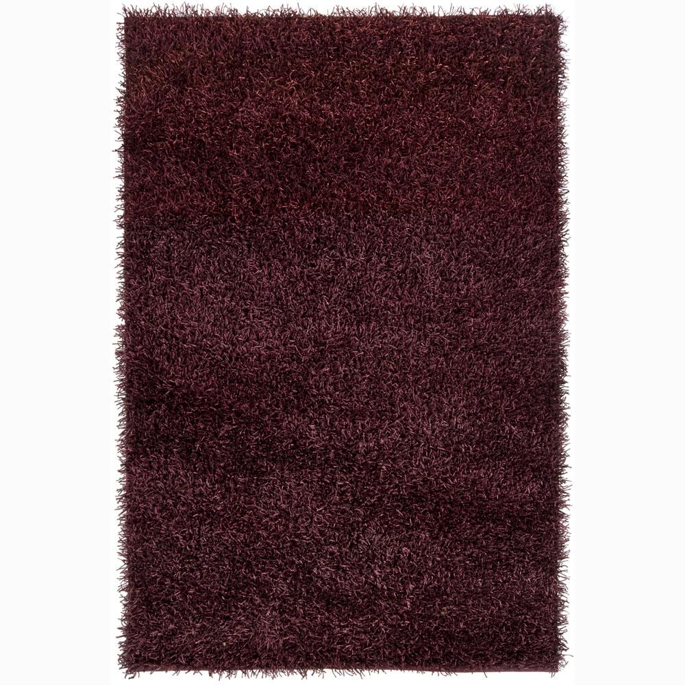 Handwoven Dark Brown Mandara Shag Rug (79 X 106)