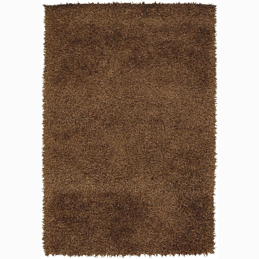 Handwoven Dark Brown Mandara Shag Runner Rug (26 X 76)